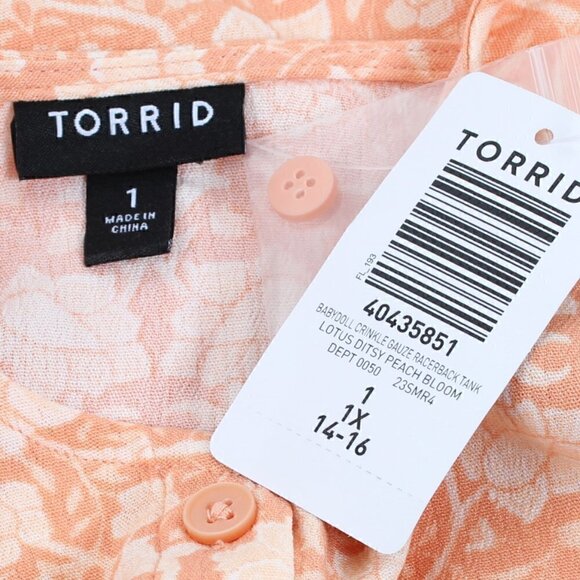 Torrid Crinkle Gauze Tank, Size 1, NWT - Picture 4 of 8